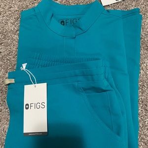 Figs scrub set teal